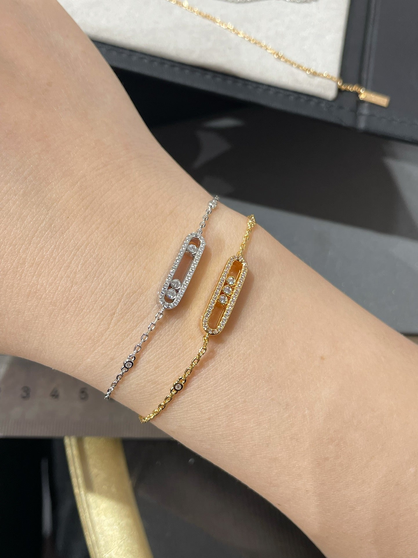 [Renovia Jewelry]BABY MOVE DIAMOND BRACELET(Adjustable length)