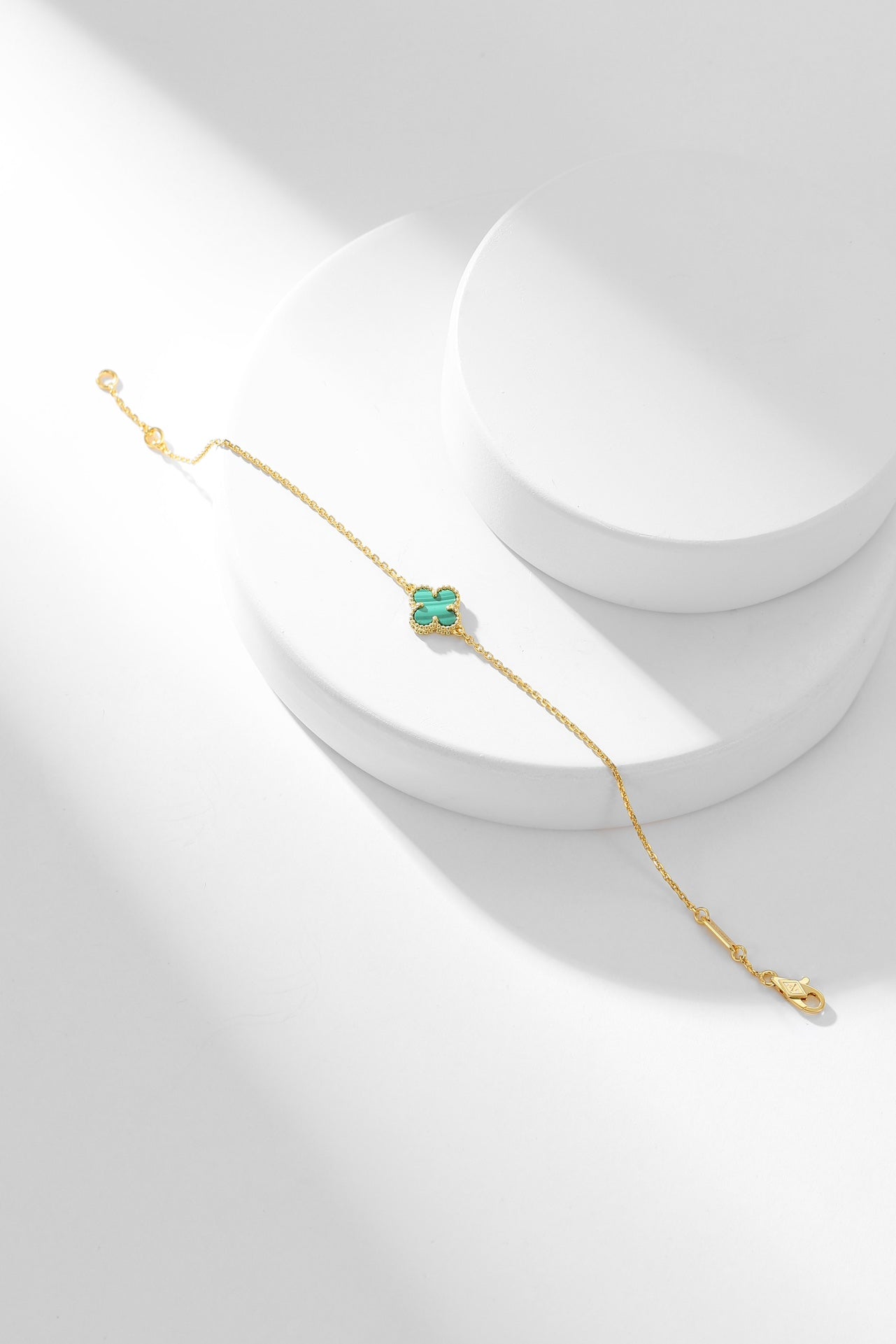 [Renovia Jewelry]CLOVER BRACELET MALACHITE 1 MOTIF