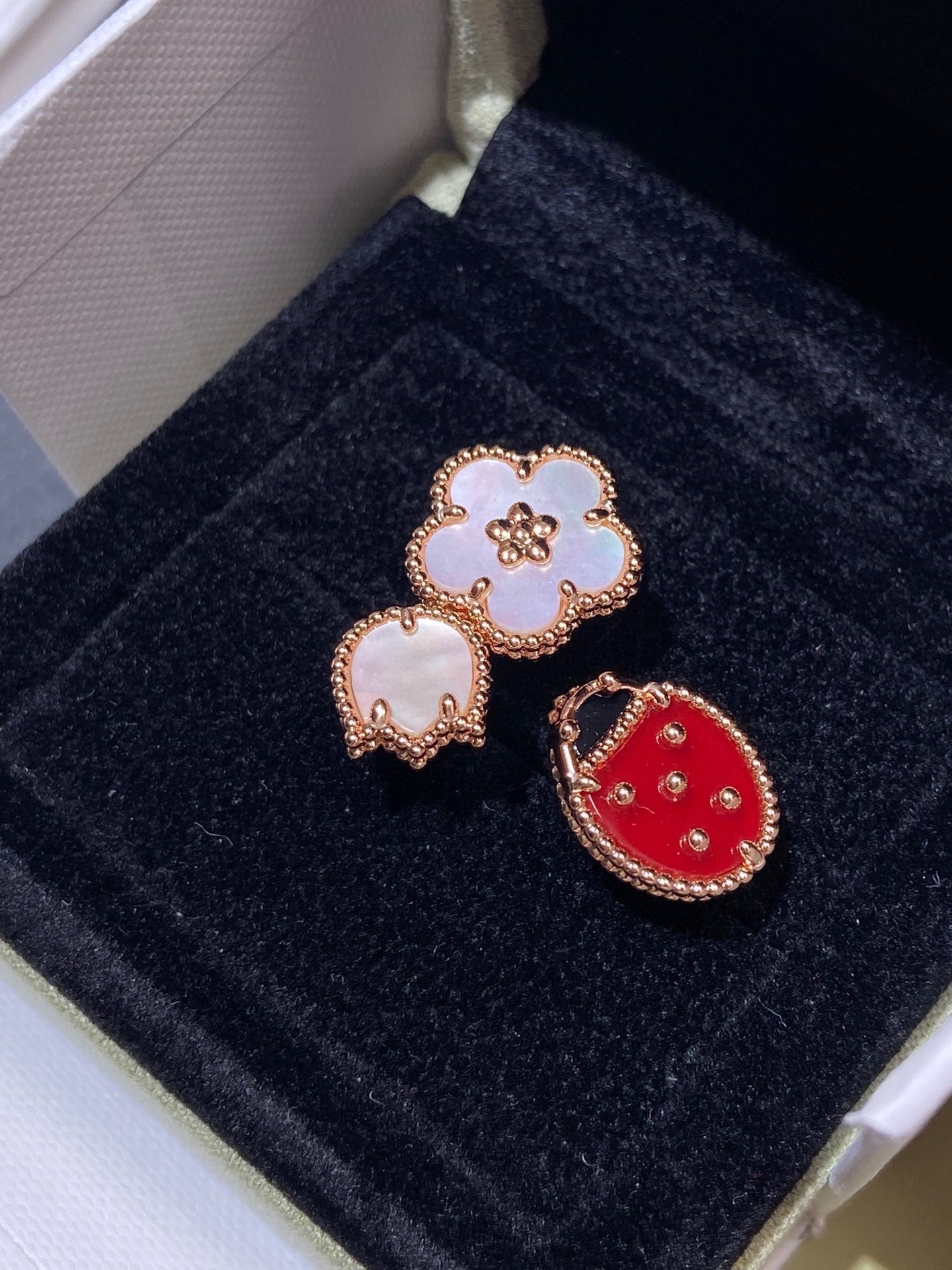 [Renovia Jewelry]LUCKY 3 MOTIF ROSE GOLD RING