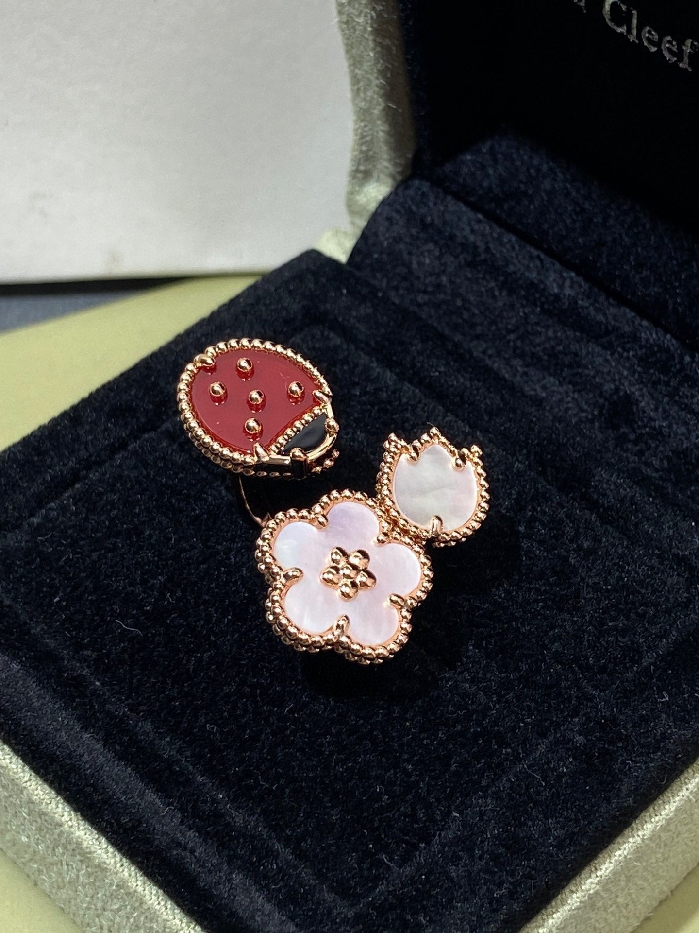 [Renovia Jewelry]LUCKY 3 MOTIF ROSE GOLD RING