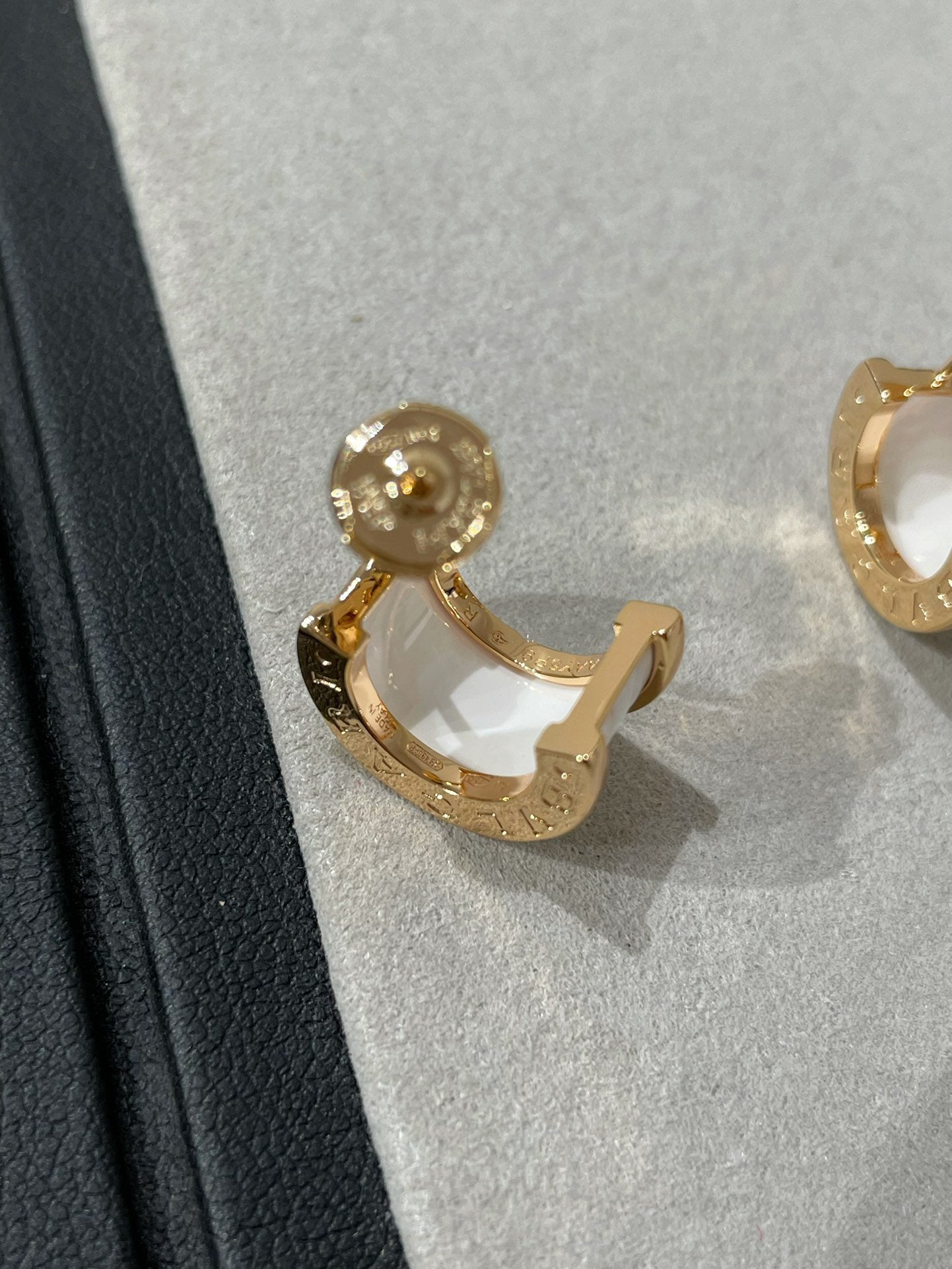 [Renovia Jewelry]ZERO 1 PINK GOLD CERAMIC EARRINGS