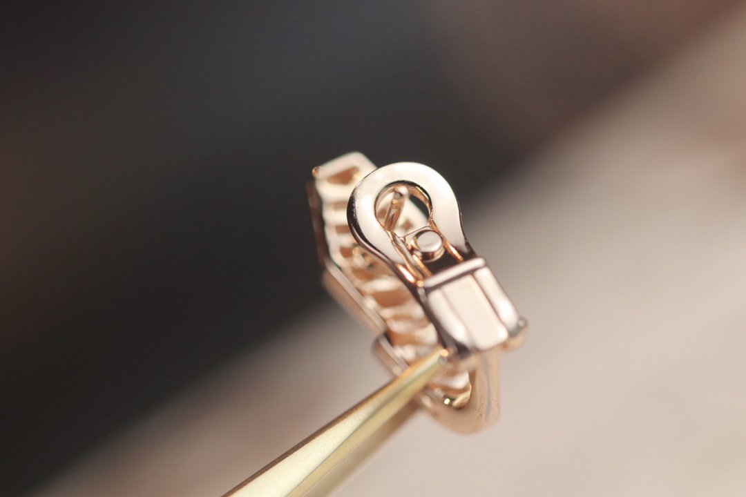 [Renovia Jewelry]SERPENT PINK GOLD DIAMOND EARRINGS