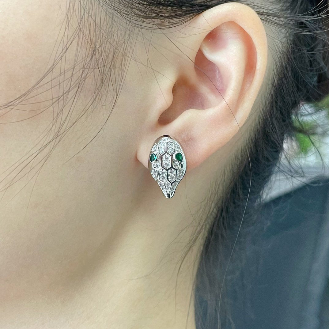 [Renovia Jewelry]SERPENT DIAMOND STUD EARRINGS