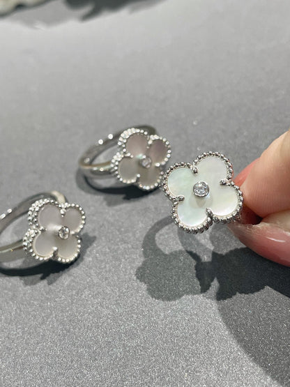 [Renovia Jewelry]CLOVER SILVER MOP DIAMOND RING