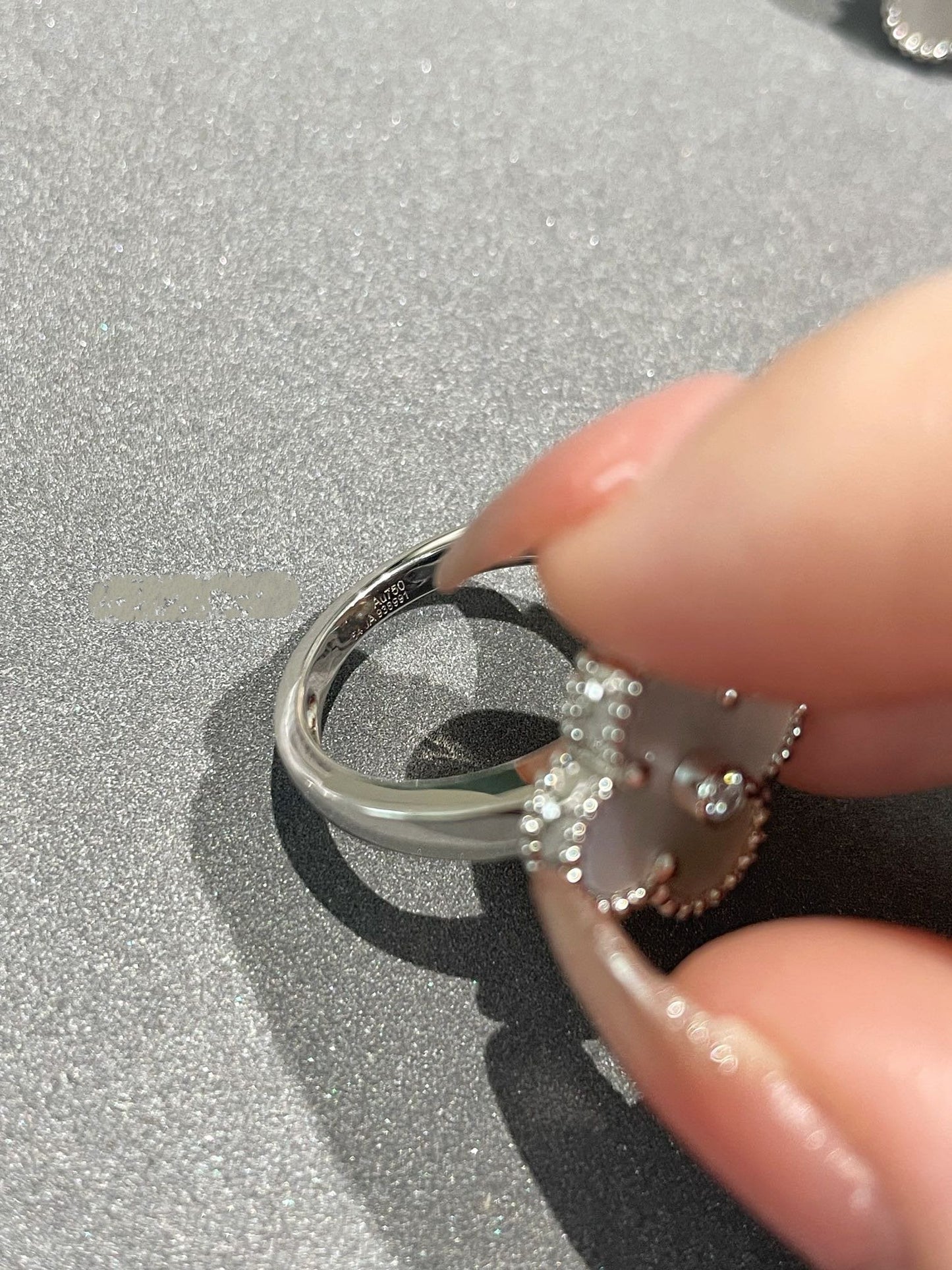 [Renovia Jewelry]CLOVER SILVER MOP DIAMOND RING