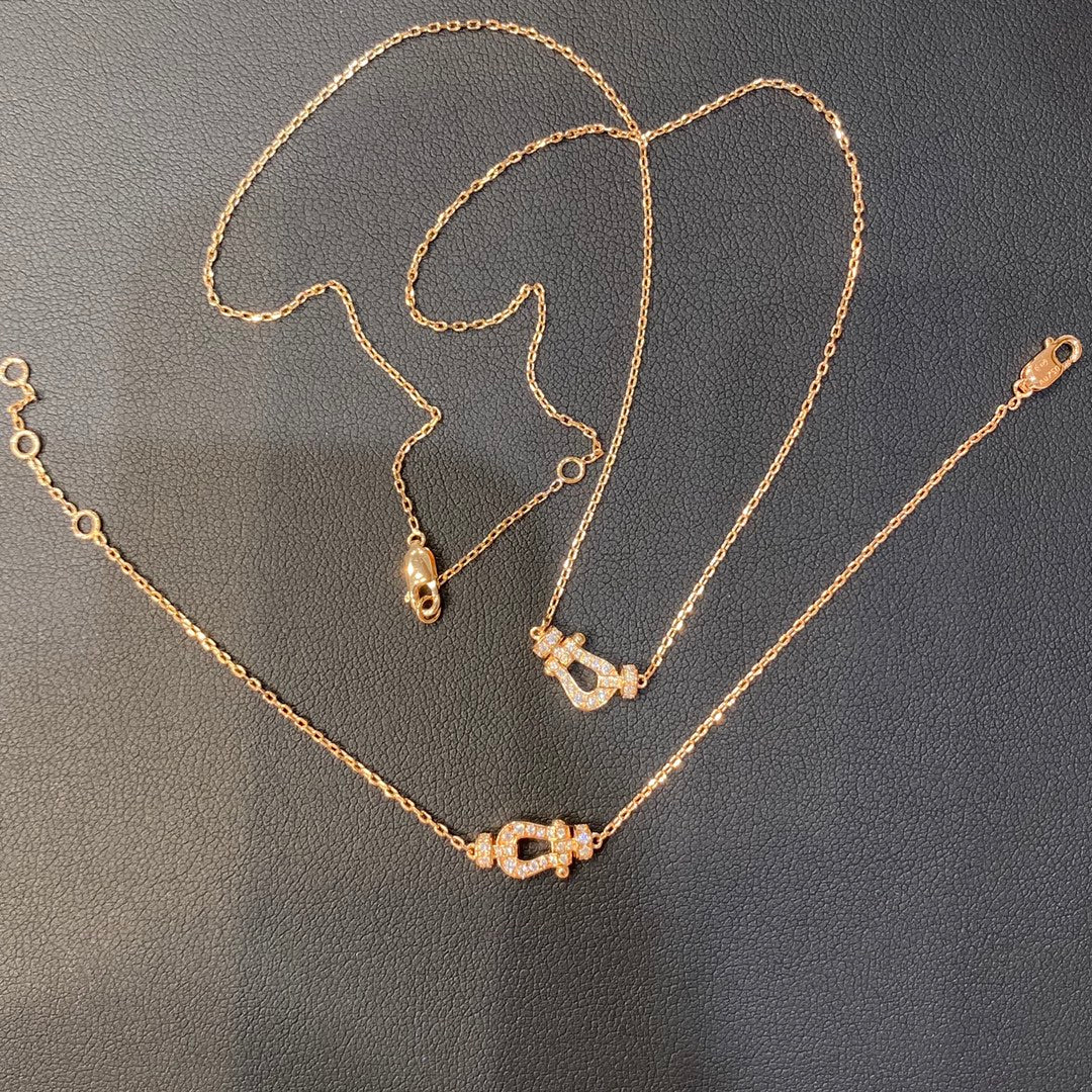 [Renovia Jewelry]FORCE 10 DIAMOND PINK GOLD NECKLACE MINI MODEL