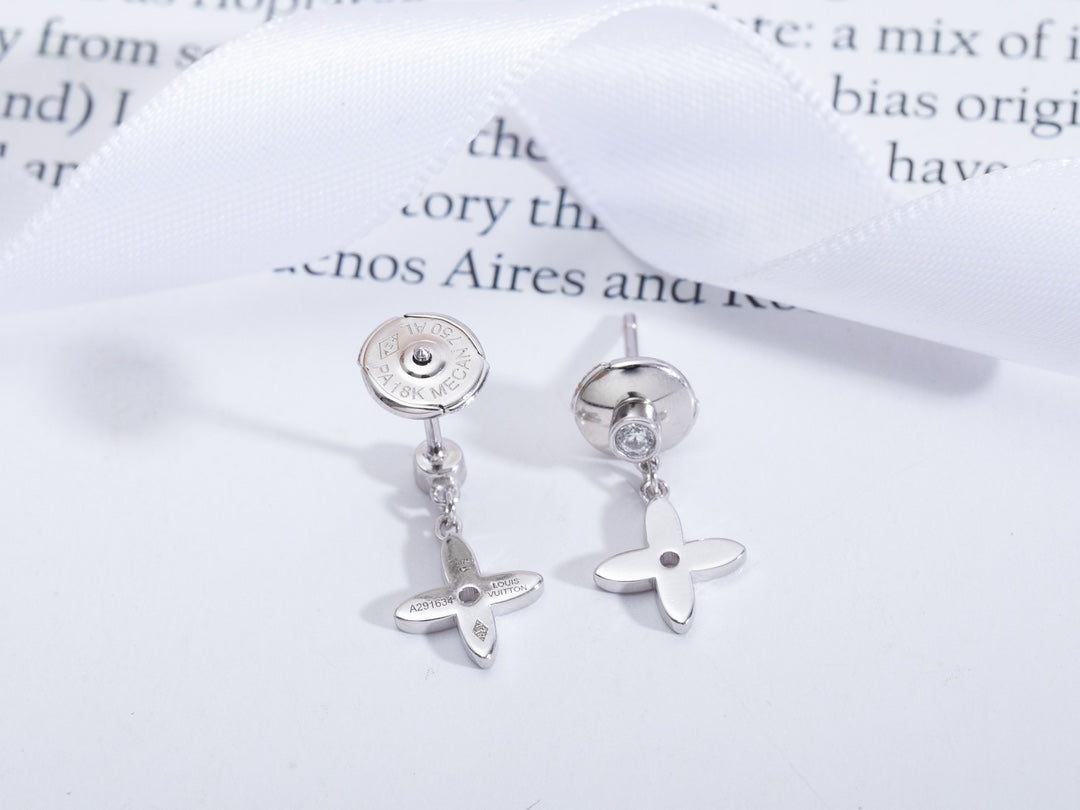 [Renovia Jewelry]VIDYLLE SILVER DIAMOND MINI DROP EARRINGS