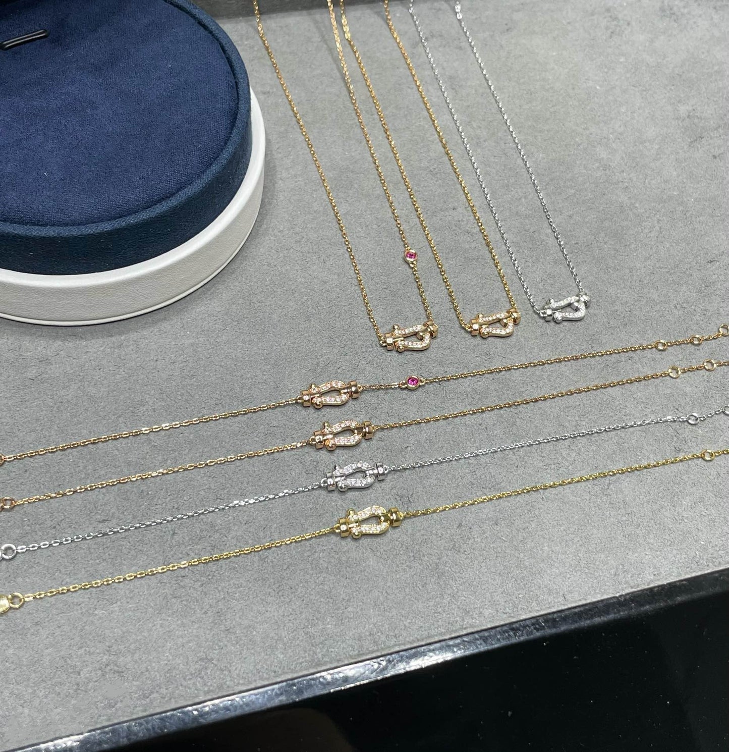 [Renovia Jewelry]FORCE 10 DIAMOND PINK GOLD NECKLACE