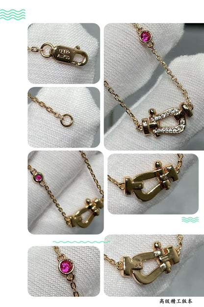 [Renovia Jewelry]FORCE 10 DIAMOND PINK GOLD NECKLACE