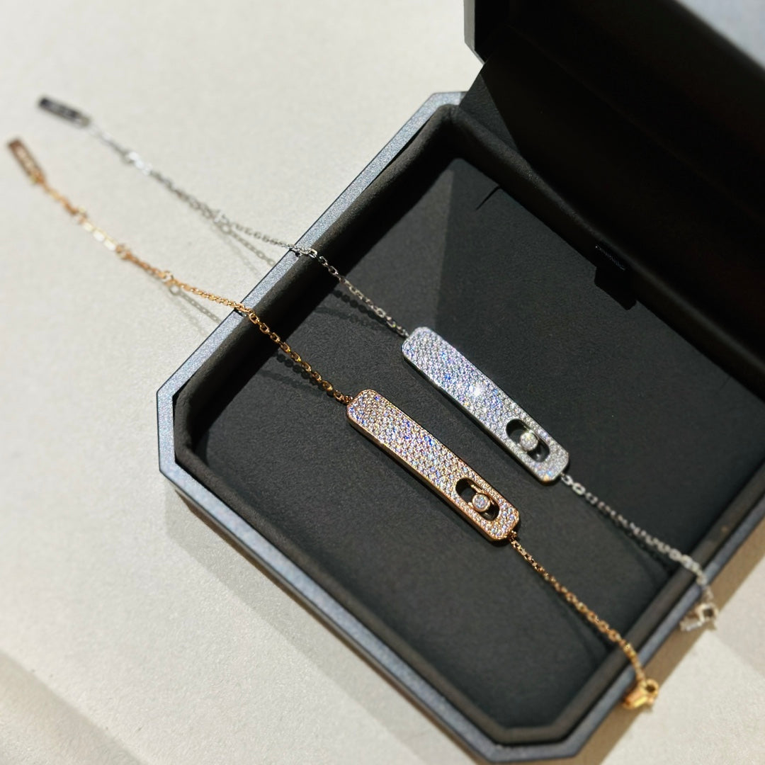 [Renovia Jewelry]MOVE CLASSIQUE DIAMOND PAVED BRACELET(Adjustable)