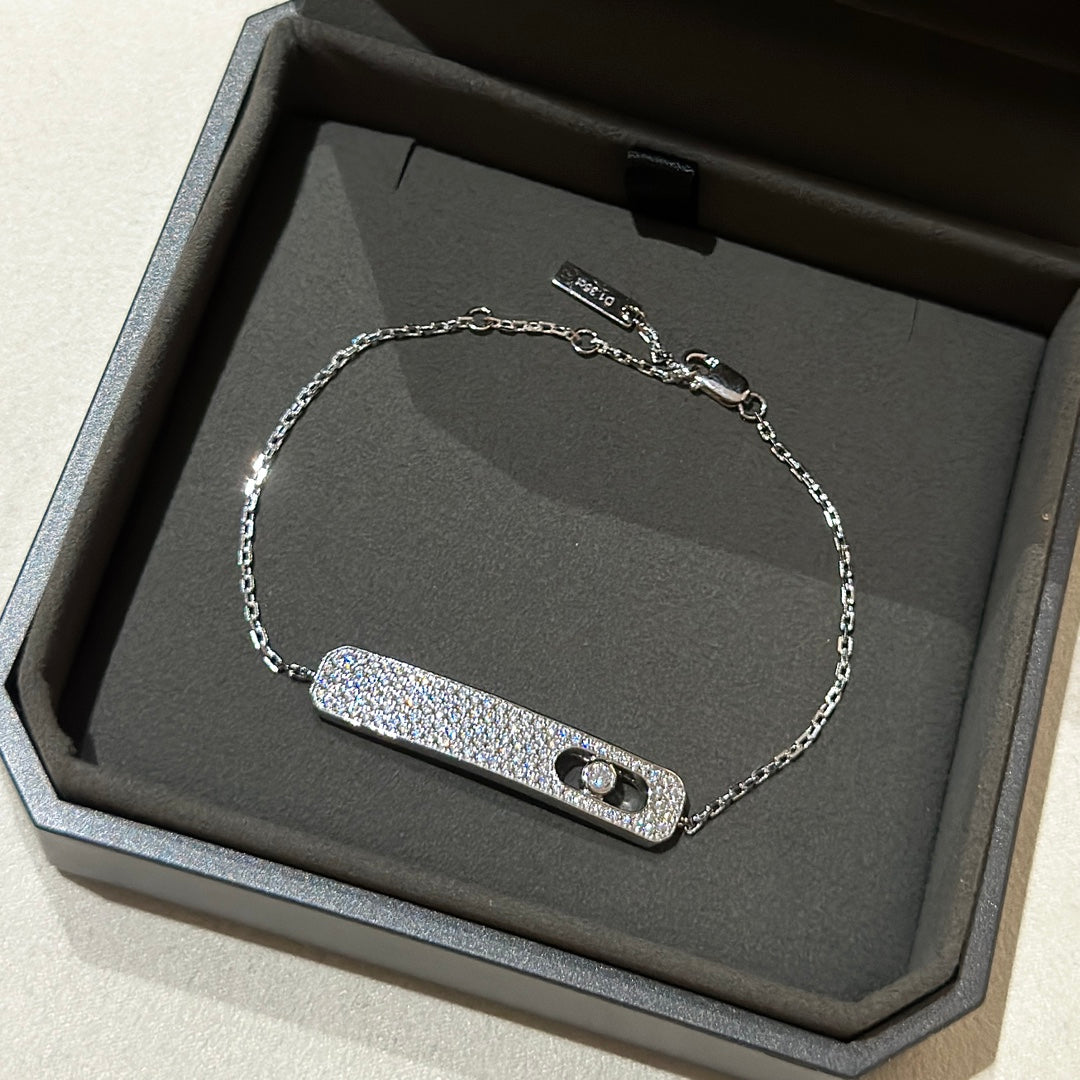 [Renovia Jewelry]MOVE CLASSIQUE DIAMOND PAVED BRACELET(Adjustable)