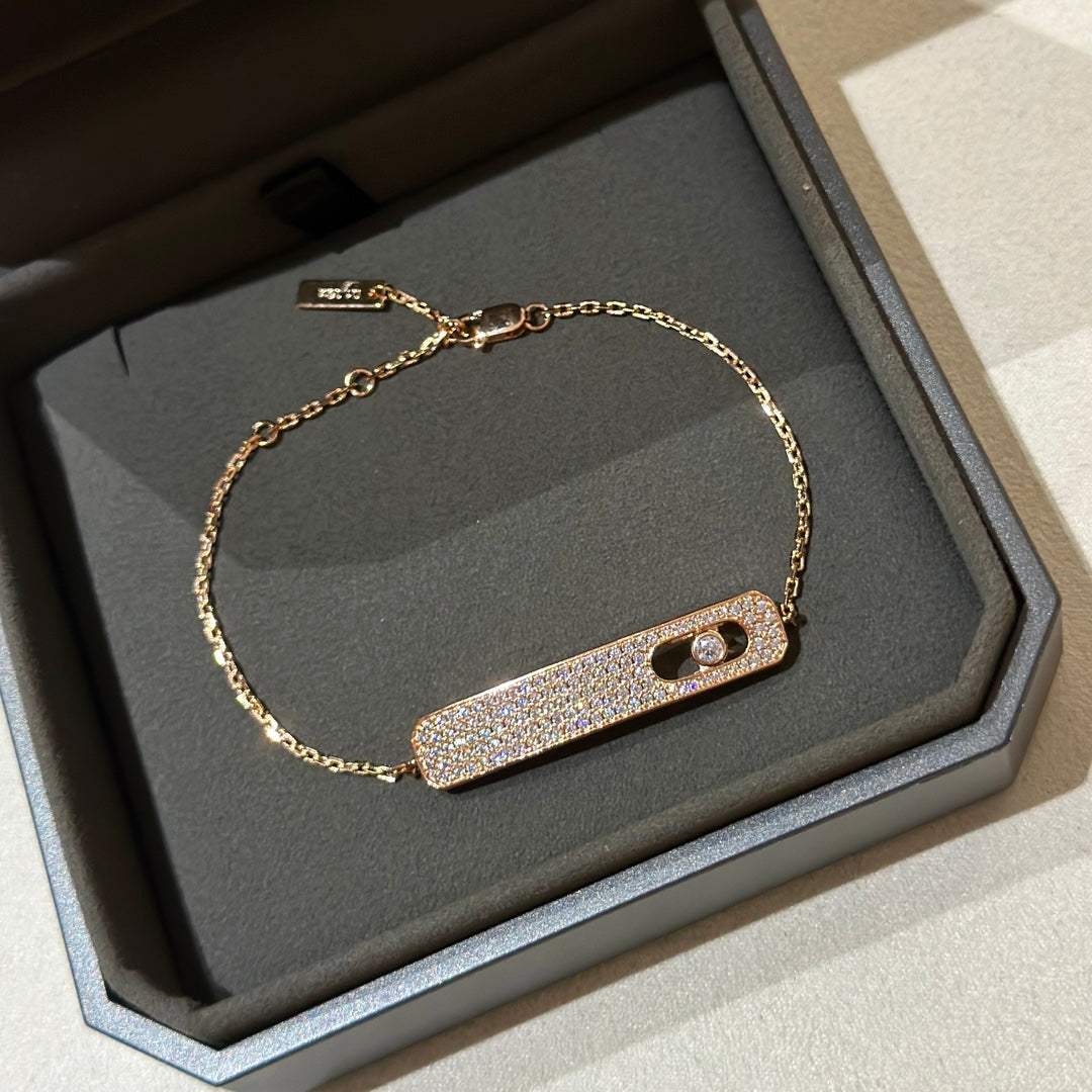 [Renovia Jewelry]MOVE CLASSIQUE DIAMOND PAVED BRACELET(Adjustable)