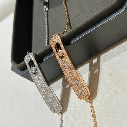 [Renovia Jewelry]MOVE CLASSIQUE DIAMOND PAVED BRACELET(Adjustable)