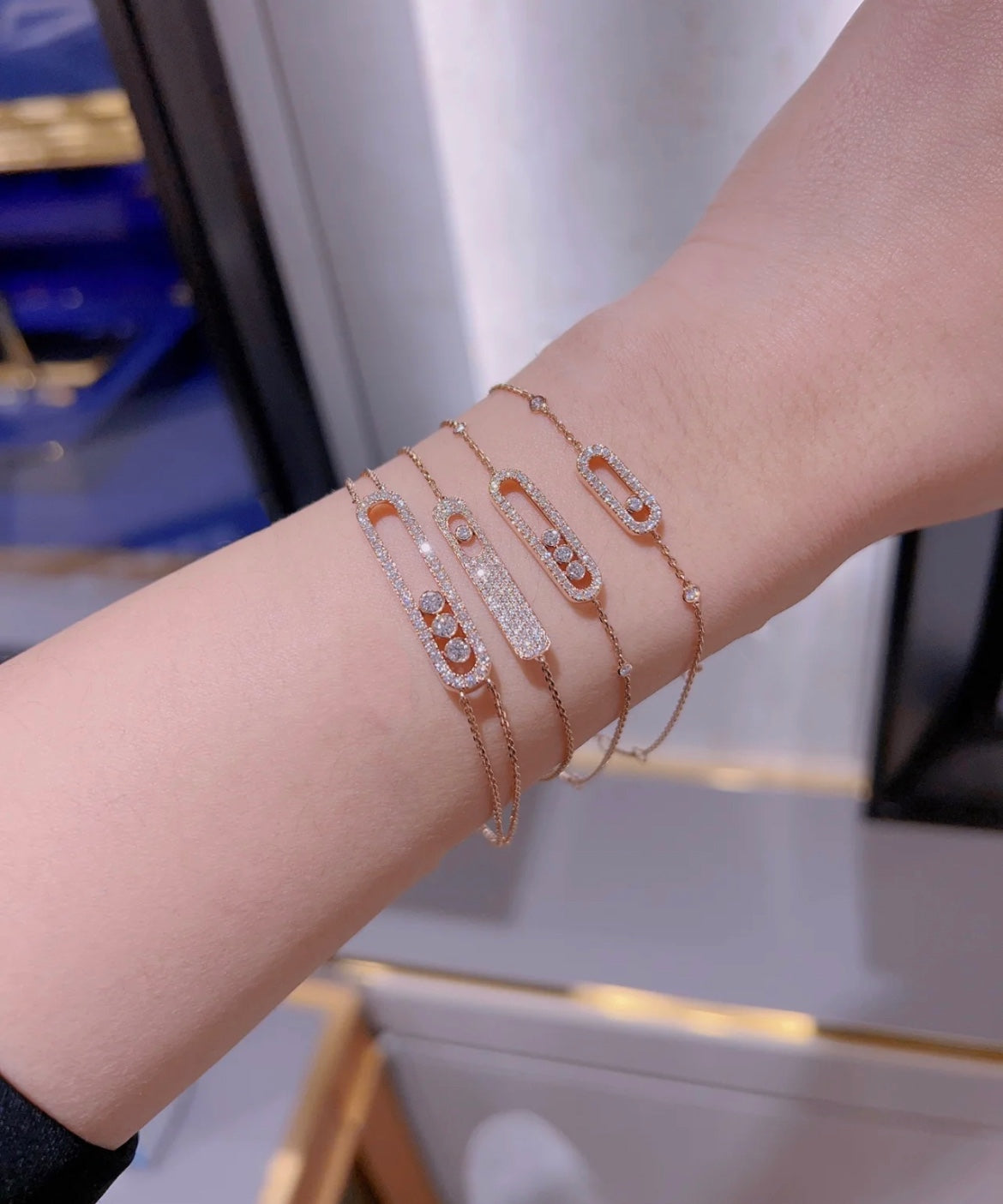 [Renovia Jewelry]MOVE CLASSIQUE DIAMOND PAVED BRACELET(Adjustable)