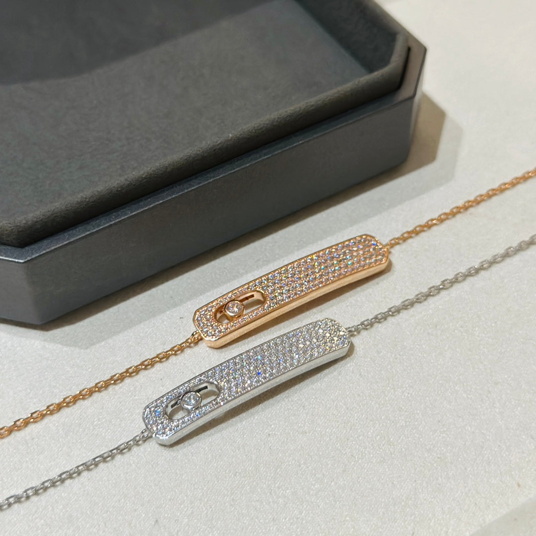 [Renovia Jewelry]MOVE CLASSIQUE DIAMOND PAVED BRACELET(Adjustable)