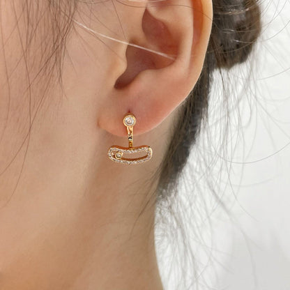 [Renovia Jewelry]MOVE UNO PINK GOLD DIAMOND EARRINGS