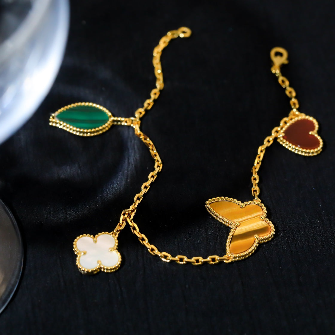 [Renovia Jewelry]LUCKY SPRING 5 MOTIF GOLD BRACELET