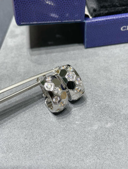 [Renovia Jewelry]BEE LOVE DIAMOND HOOP EARRINGS