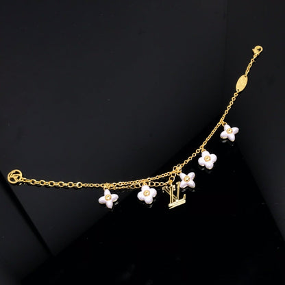 [Renovia Jewelry]LOGO 6 MOTIF STAR AND SUN GOLD BRACELET