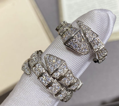 [Renovia Jewelry]SERPENTI LARGE RING SILVER DIAMOND PAVED