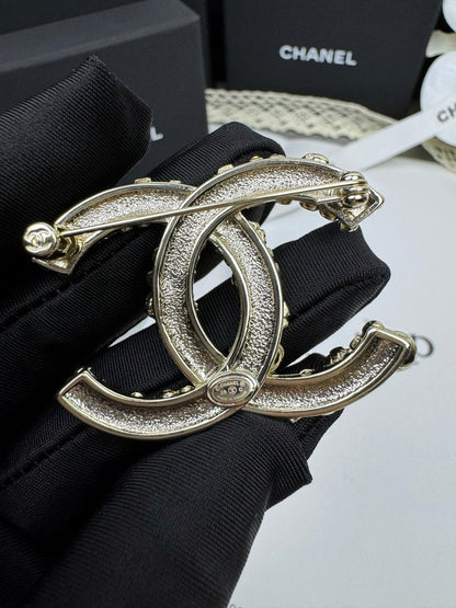 [Renovia Jewelry]26C Pink-White Enamel Ice Cream Cone Double C Brooch