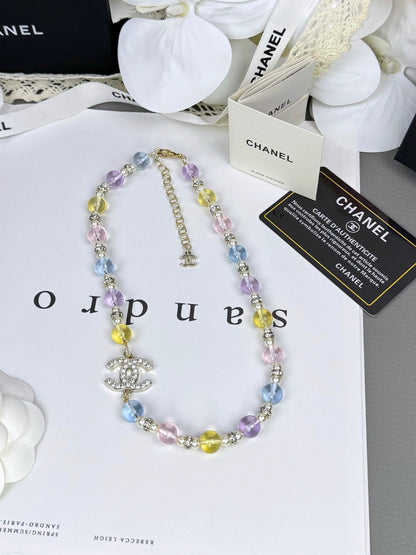[Renovia Jewelry]26C New Spring Collection Colorful Transparent Resin Necklace