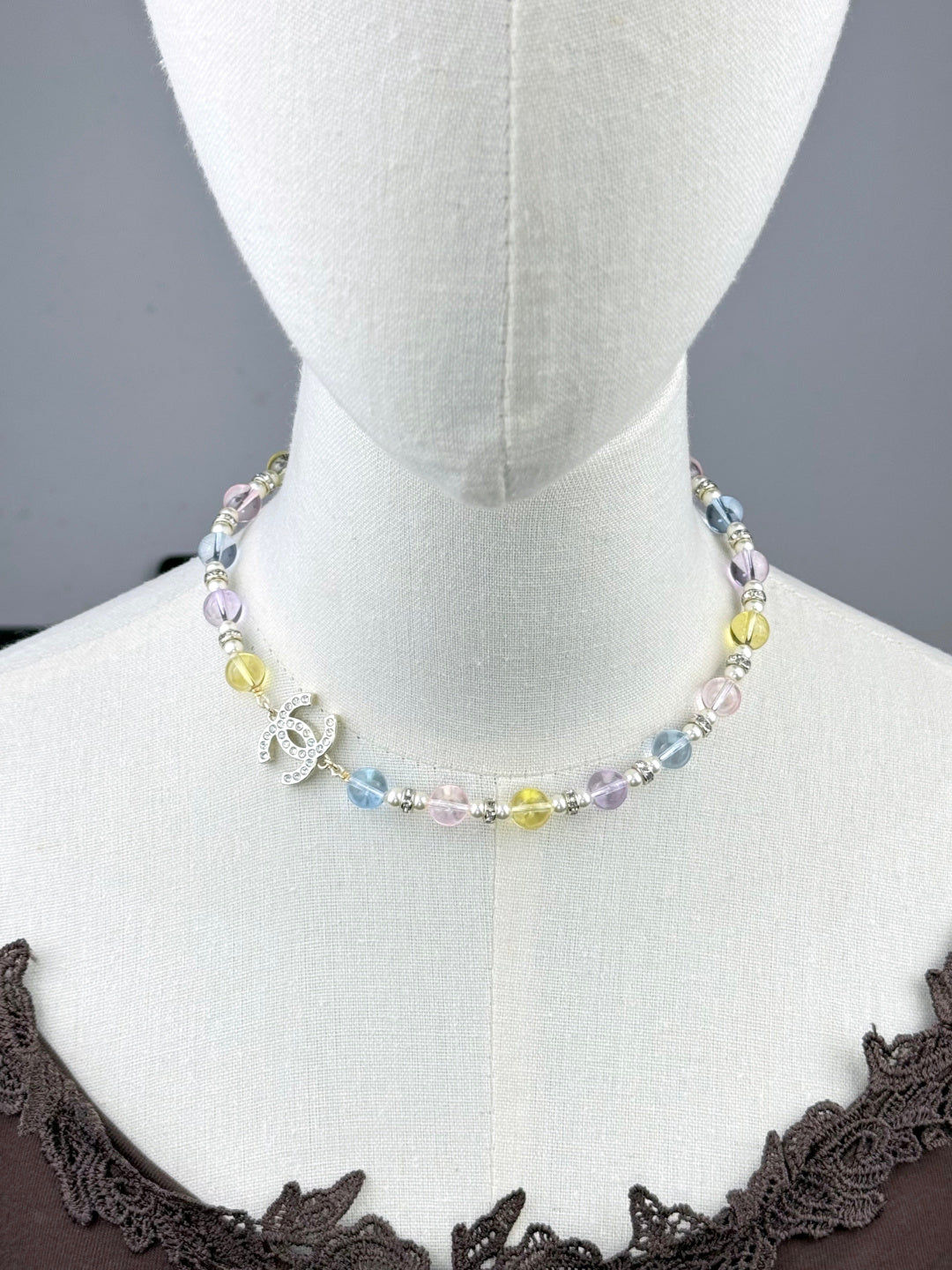[Renovia Jewelry]26C New Spring Collection Colorful Transparent Resin Necklace