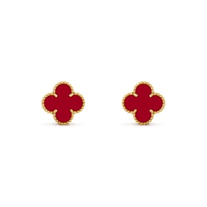 [Renovia Jewelry]CLOVER MEDIUM 1 MOTIFS CARNELIAN  EARRINGS
