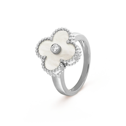 [Renovia Jewelry]CLOVER SILVER MOP DIAMOND RING