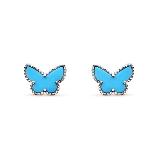 [Renovia Jewelry]BUTTERFLY TURQUOISE EARRINGS SILVER