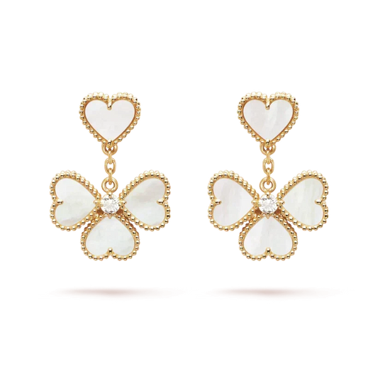 [Renovia Jewelry]CLOVER SWEET WHITE MOP EARRINGS
