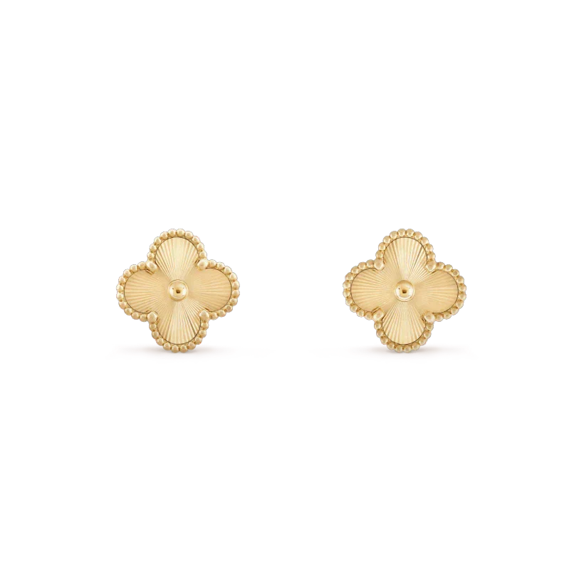 [Renovia Jewelry]CLOVER MINI 9.5MM LASER EARRINGS