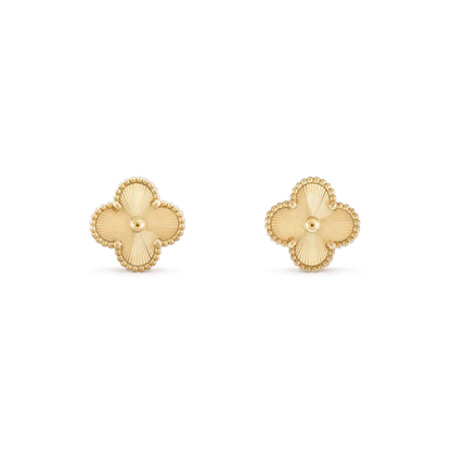 [Renovia Jewelry]CLOVER MINI 9.5MM LASER EARRINGS
