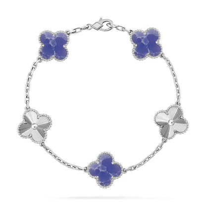 [Renovia Jewelry]CLOVER 5 MOTIF BLUE VEINS BRACELET COLLECTION