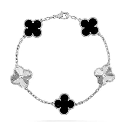 [Renovia Jewelry] CLOVER 5 MOTIF ONYXS BRACELET COLLECTION