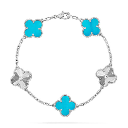 [Renovia Jewelry] CLOVER 5 MOTIF TURQUOISE BRACELET COLLECTION