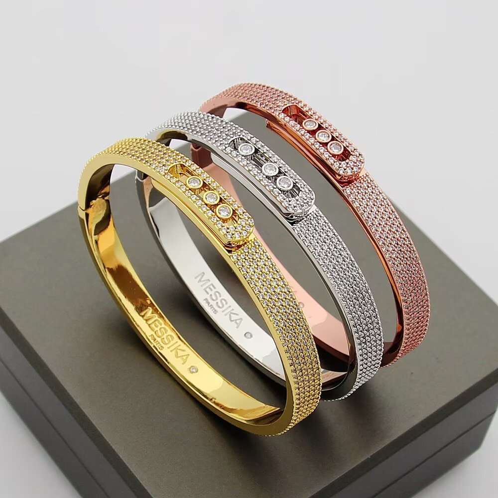 [Renovia Jewelry]Move Noa Full Pavé Diamond Bangle Bracelet