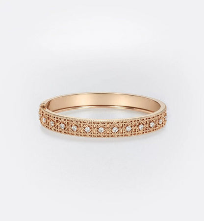 [Renovia Jewelry]2026 WOVEN-PATTERN BRACELET SET WITH FULL DIAMOND INLAY THREE-COLORS
