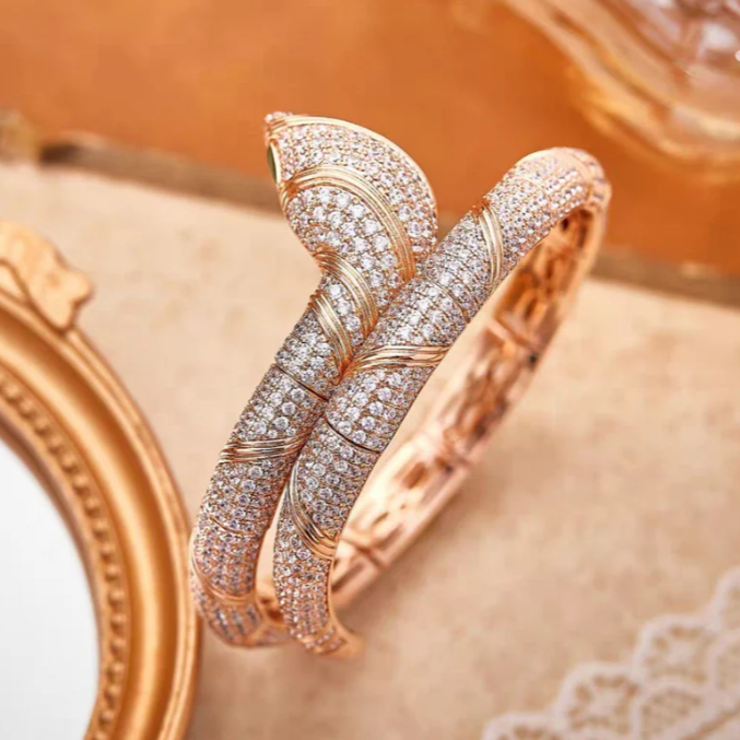 [Renovia Jewelry]HAUTE COUTURE GOLD SERPENTI BRACELET