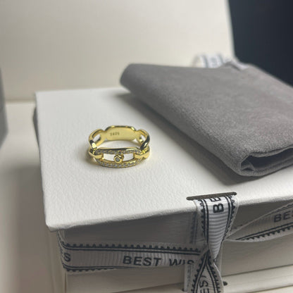 [Renovia Jewelry]Sliding Single Diamond Ring