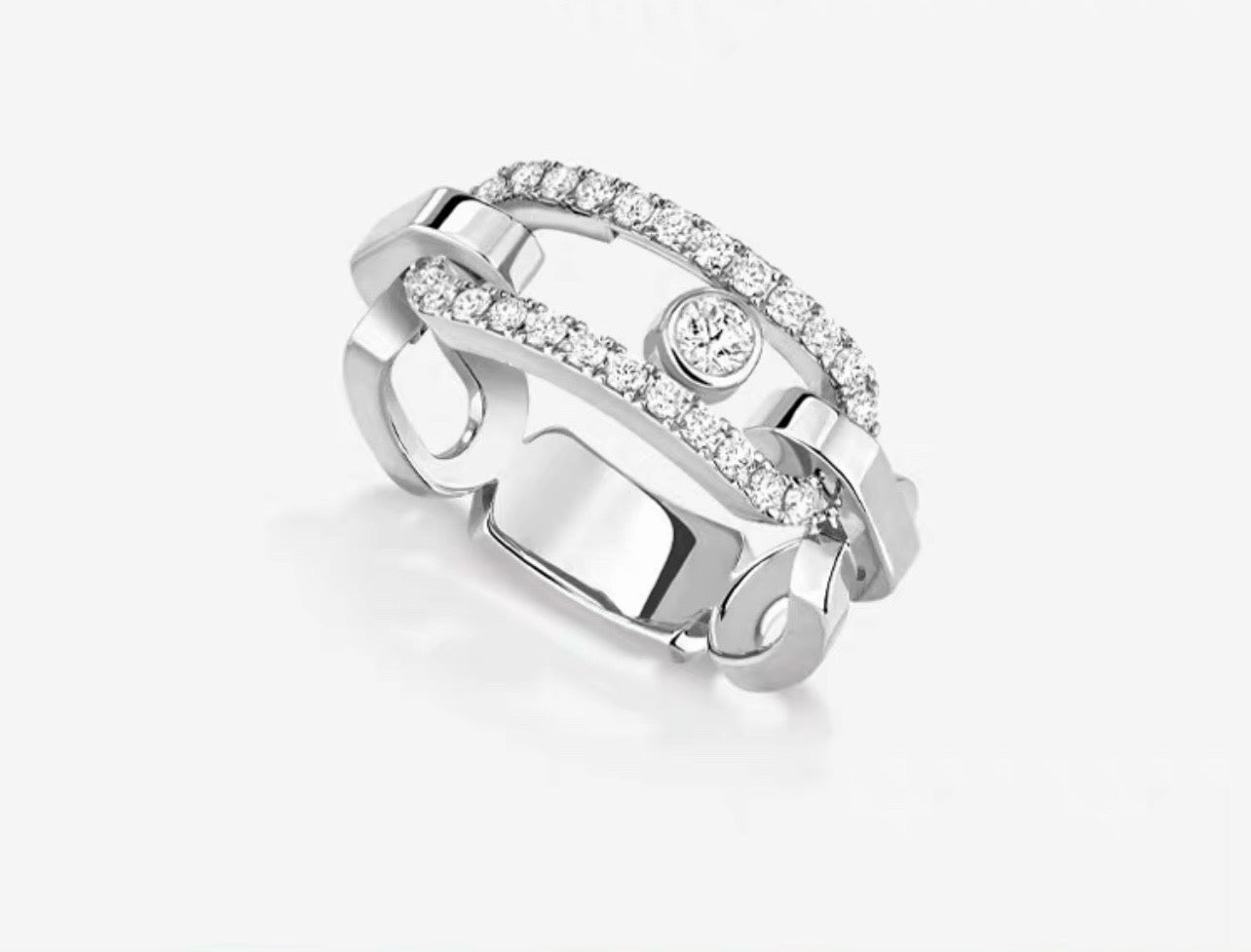 [Renovia Jewelry]Sliding Single Diamond Ring