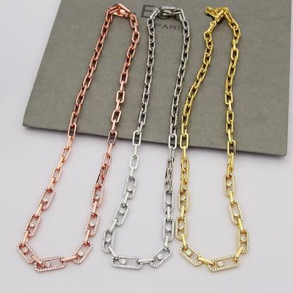 [Renovia Jewelry]Move Link Pave Diamond Necklace