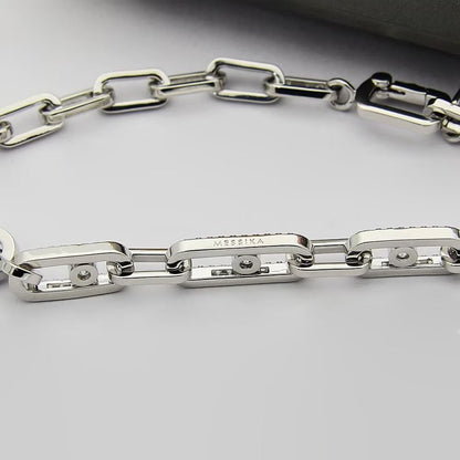 [Renovia Jewelry]Move Link Pave Diamond Necklace