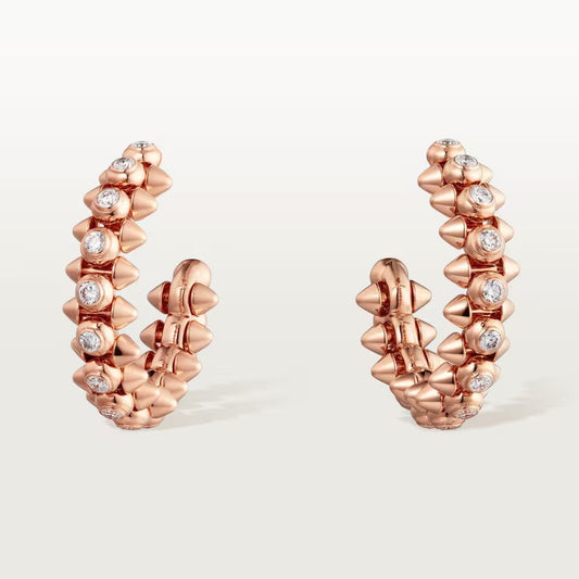 [Renovia Jewelry]CLASH FULL DIAMOND MEDIUM EARRINGS