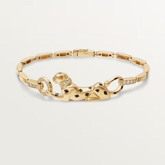 [Renovia Jewelry]PANTHERE HALF DIAMOND ON CHAIN BRACELET