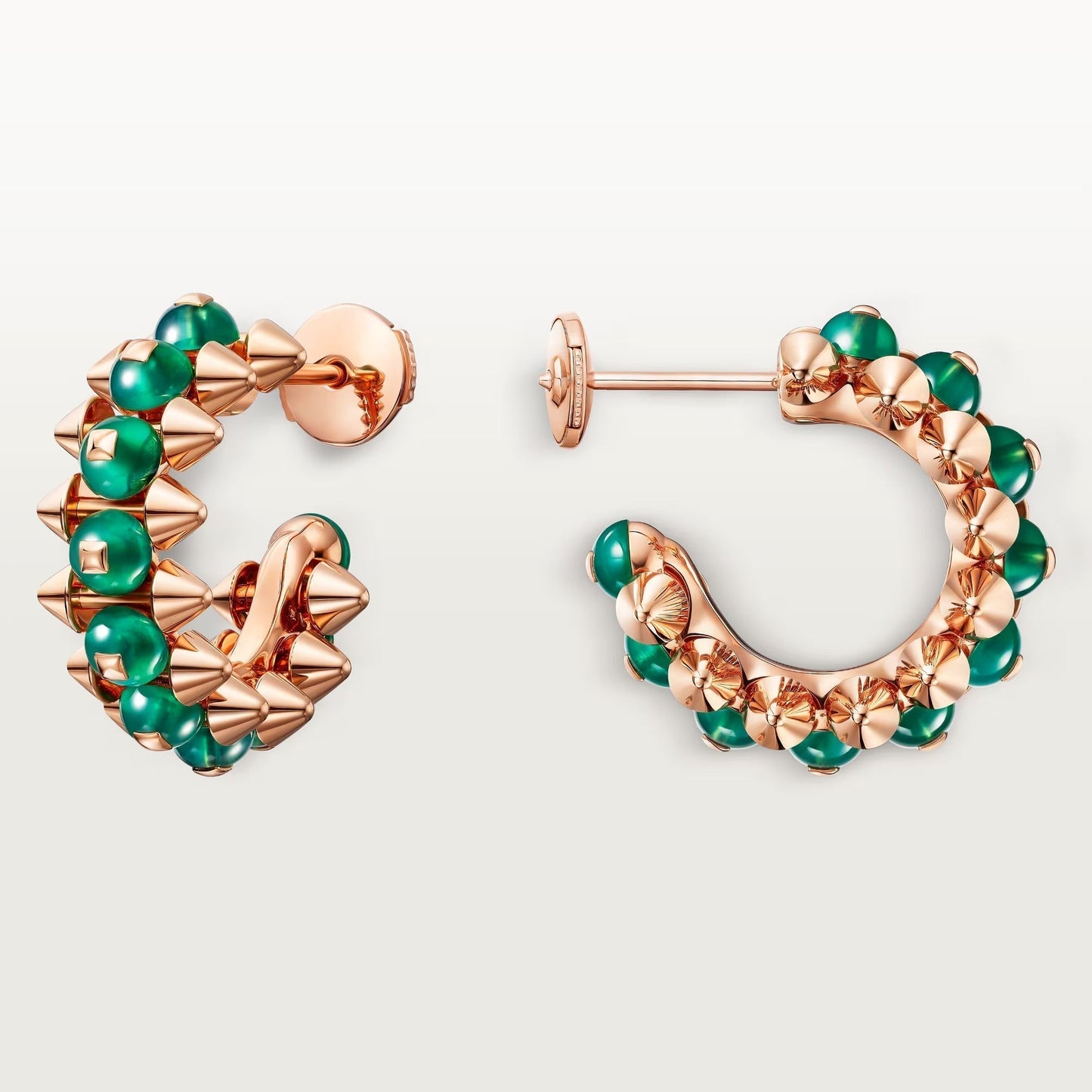 [Renovia Jewelry]CLASH 7.9MM AGATE CHALCEDONY EARRINGS