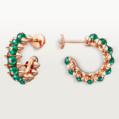 [Renovia Jewelry]CLASH 7.9MM AGATE CHALCEDONY EARRINGS
