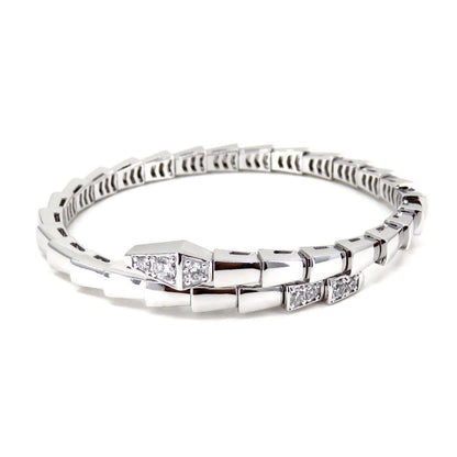 [Renovia Jewelry]SERPENTI BRACELET DIAMONDS SILVER