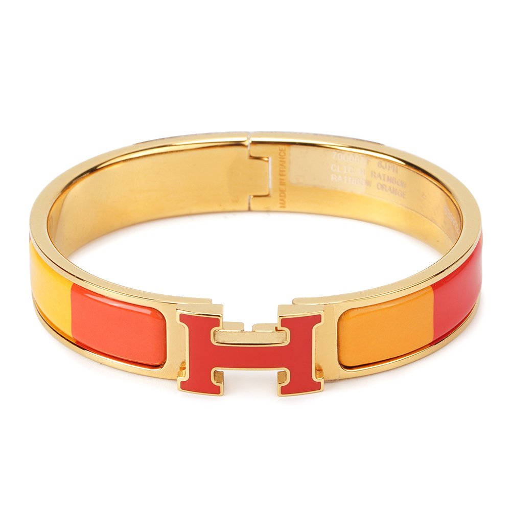 [Renovia Jewelry]H BRACELET ORANGE RAINBOW CERAMIC