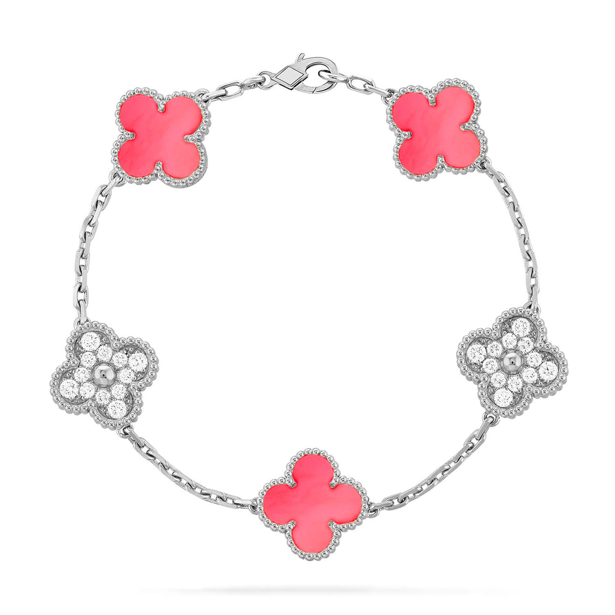[Renovia Jewelry] CLOVER 5 MOTIFS  PINK MOP BRACELET COLLECTION